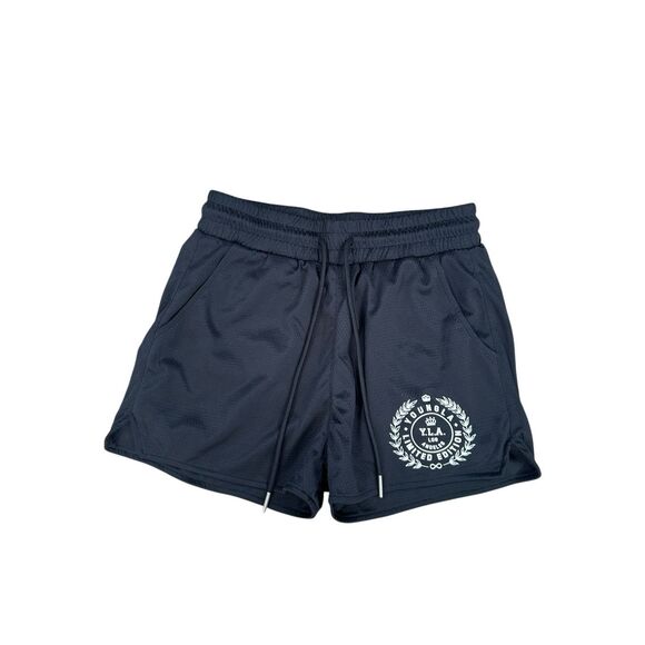 Youngla Women’s S YoungLa W138 Court Shorts Gym Basketball Mesh Athletic Black - Picture 2 of 8